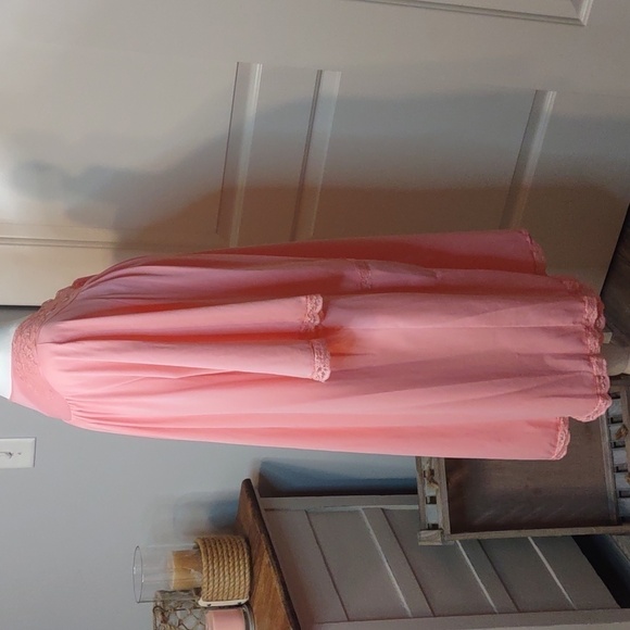 Vintage Shadowline Peignoir Set Peachy Pink Size Medium - Picture 8 of 13